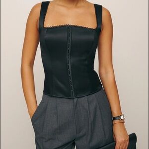 Reformation tagliatelle silk bustier size 8